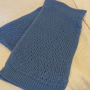 Stylish Blue Knit Scarf